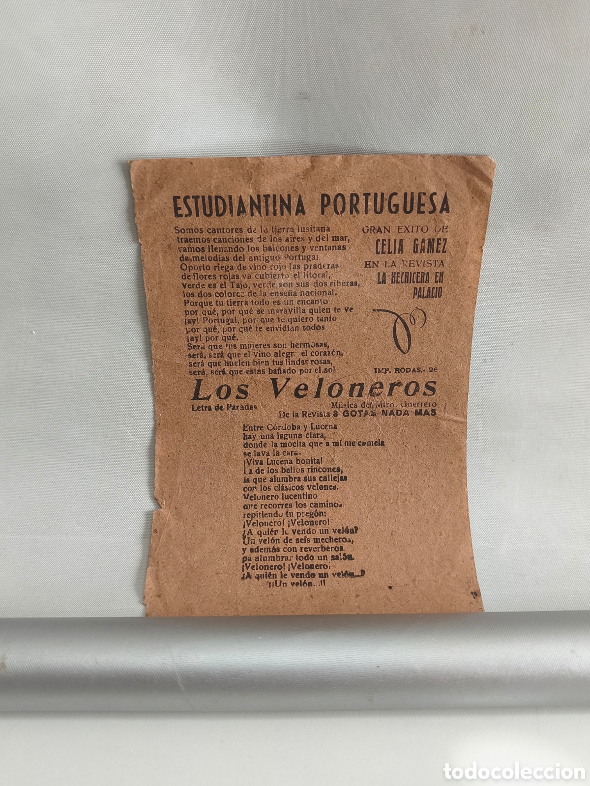 Cat&aacute;logos de m&uacute;sica: ESTUDIANTINA PORTUGUESA & LOS VELONEROS & COMO ME GUSTAS. BOLERO