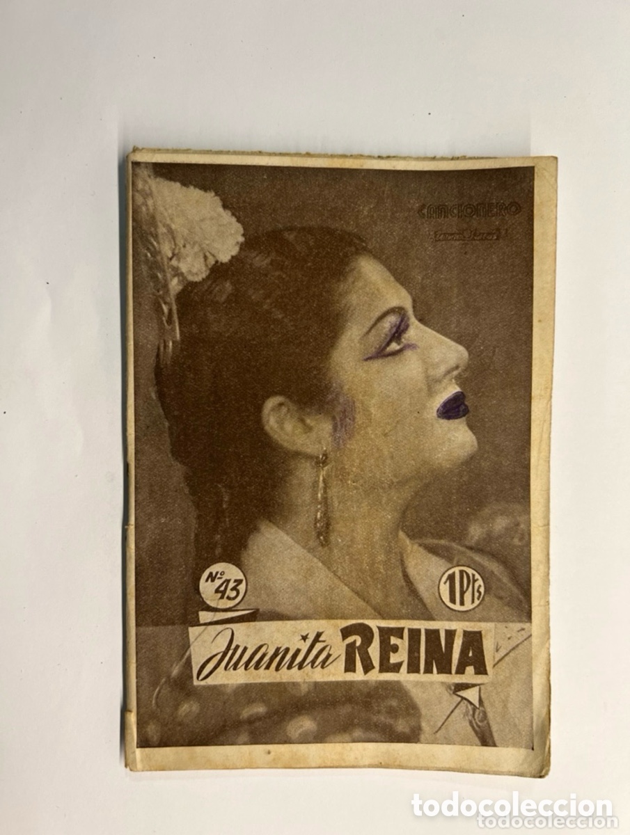Cat&aacute;logos de m&uacute;sica: JUANITA REINA Cancionero No.5, Solera de Espa&ntilde;a dedicado por la artista a Luis de Lucena (h.1950?)