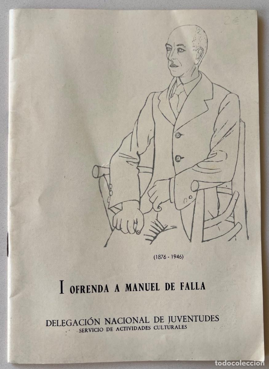 Cat&aacute;logos de m&uacute;sica: I Ofrenda a Manuel de Falla - Delegaci&oacute;n Nacional de Juventudes - C&aacute;diz, 1966