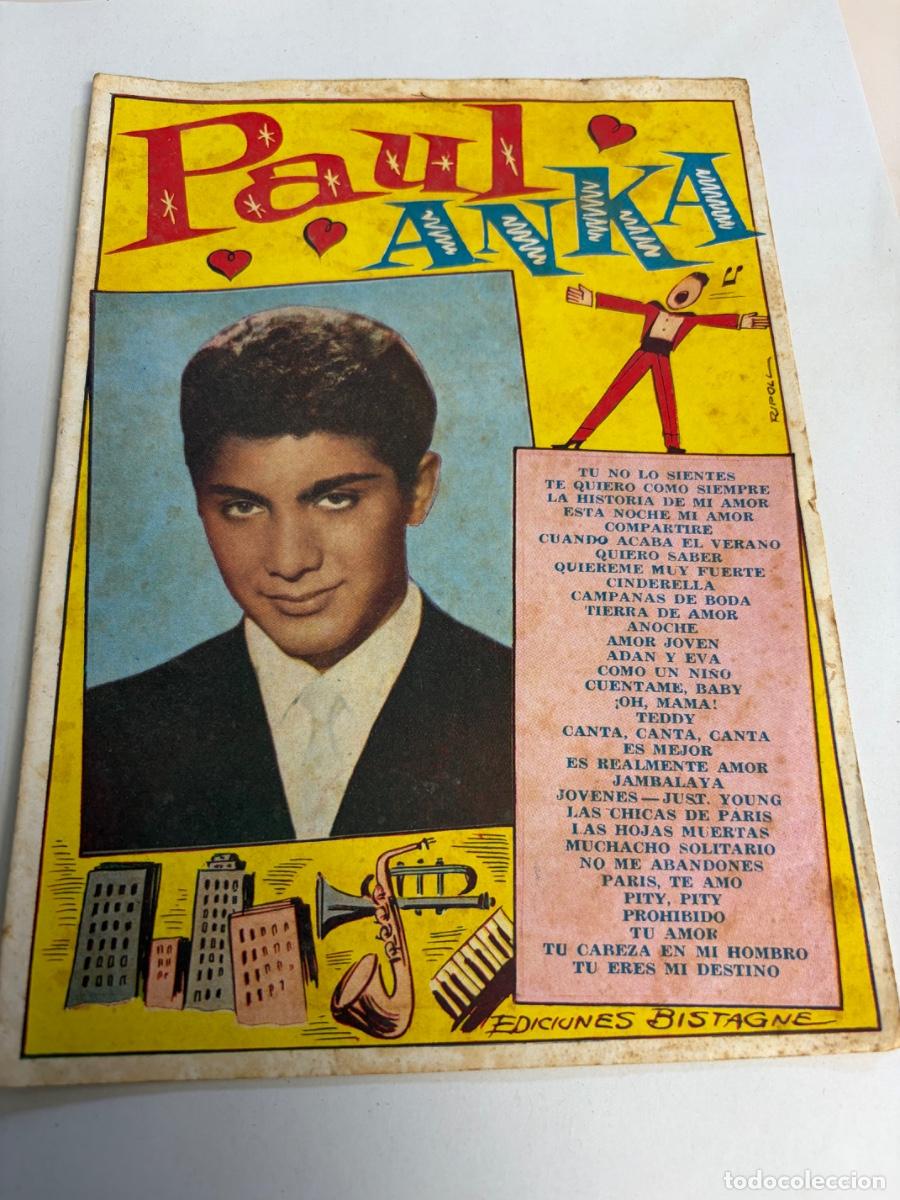 Cat&aacute;logos de m&uacute;sica: Cancionero PAUL ANKA