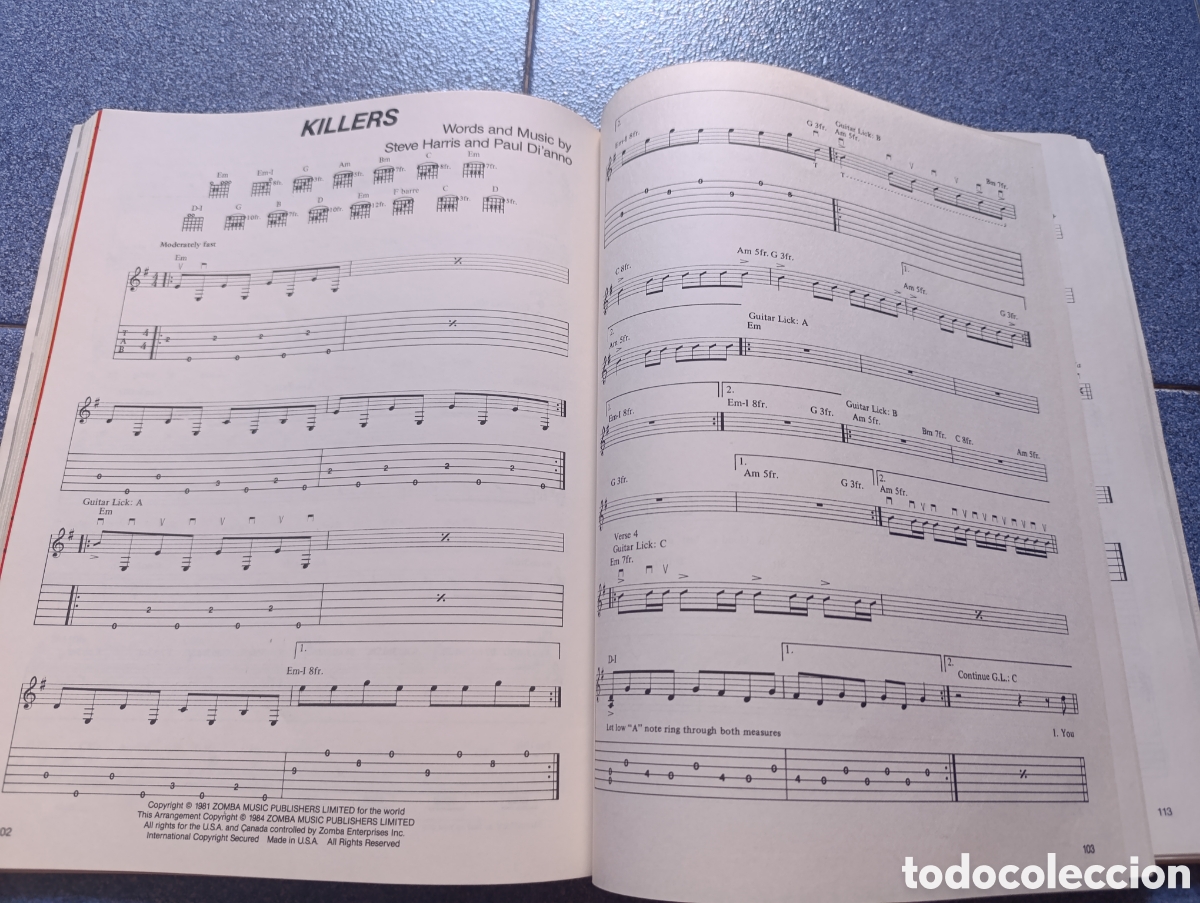 Cat&aacute;logos de m&uacute;sica: Iron maiden - recorded versions with notes and tabs - Foto 3