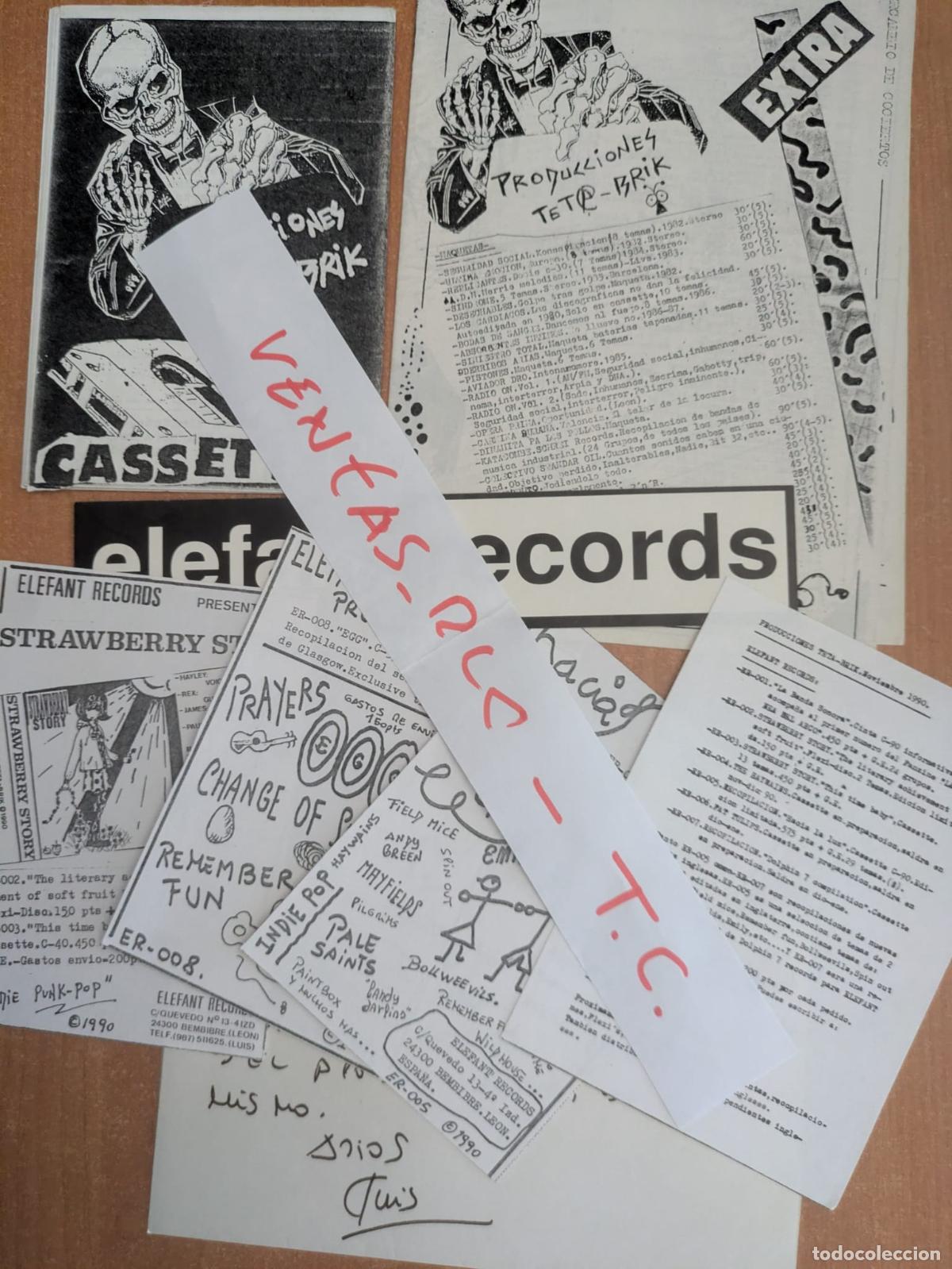 Cat&aacute;logos de m&uacute;sica: Producciones Teta-Brik. La linea del Arco. Comienzos Elefant Records. Cat&aacute;logos primigenios. A&ntilde;os 90