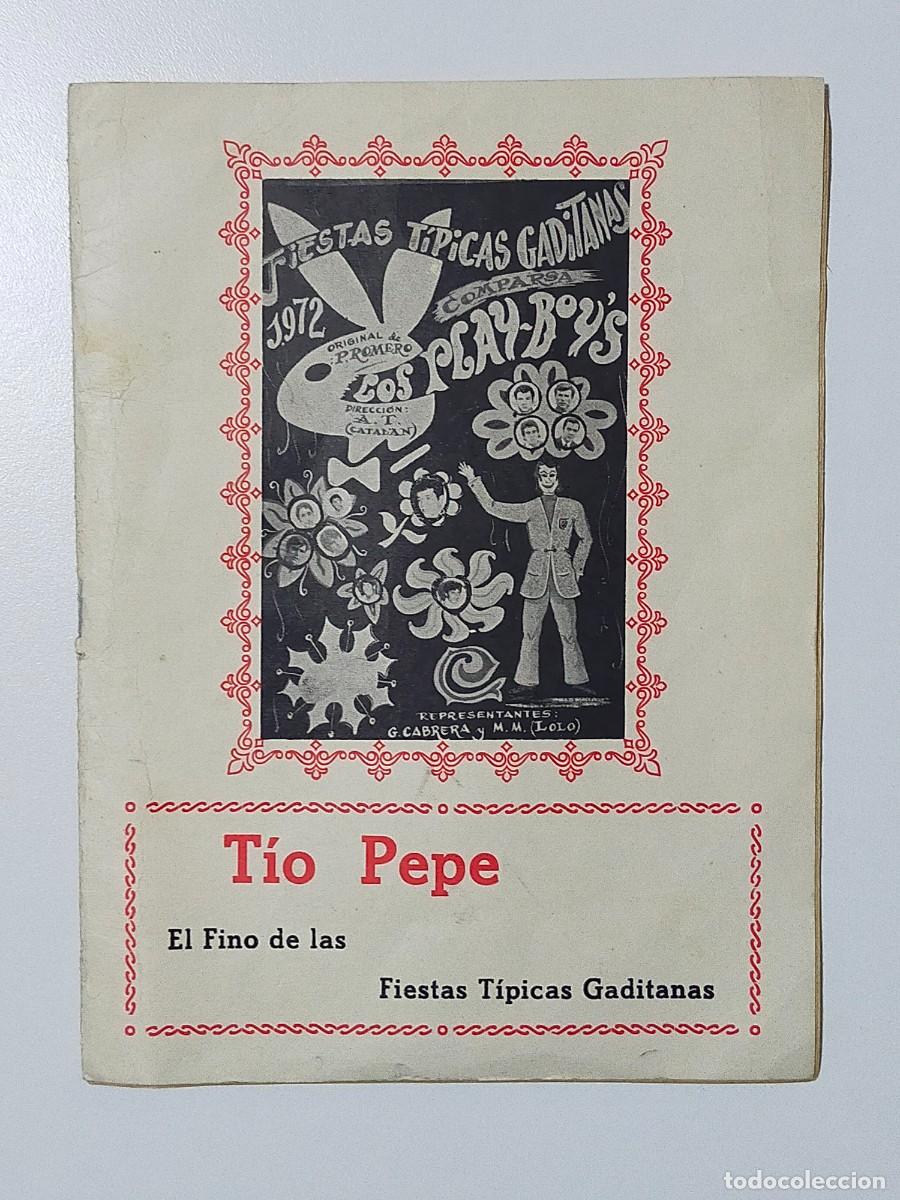 Cat&aacute;logos de m&uacute;sica: Carnaval C&aacute;diz 1972 - Libreto Comparsa LOS PLAY-BOYS Pedro Romero - Fiestas T&iacute;picas Gaditanas 1972