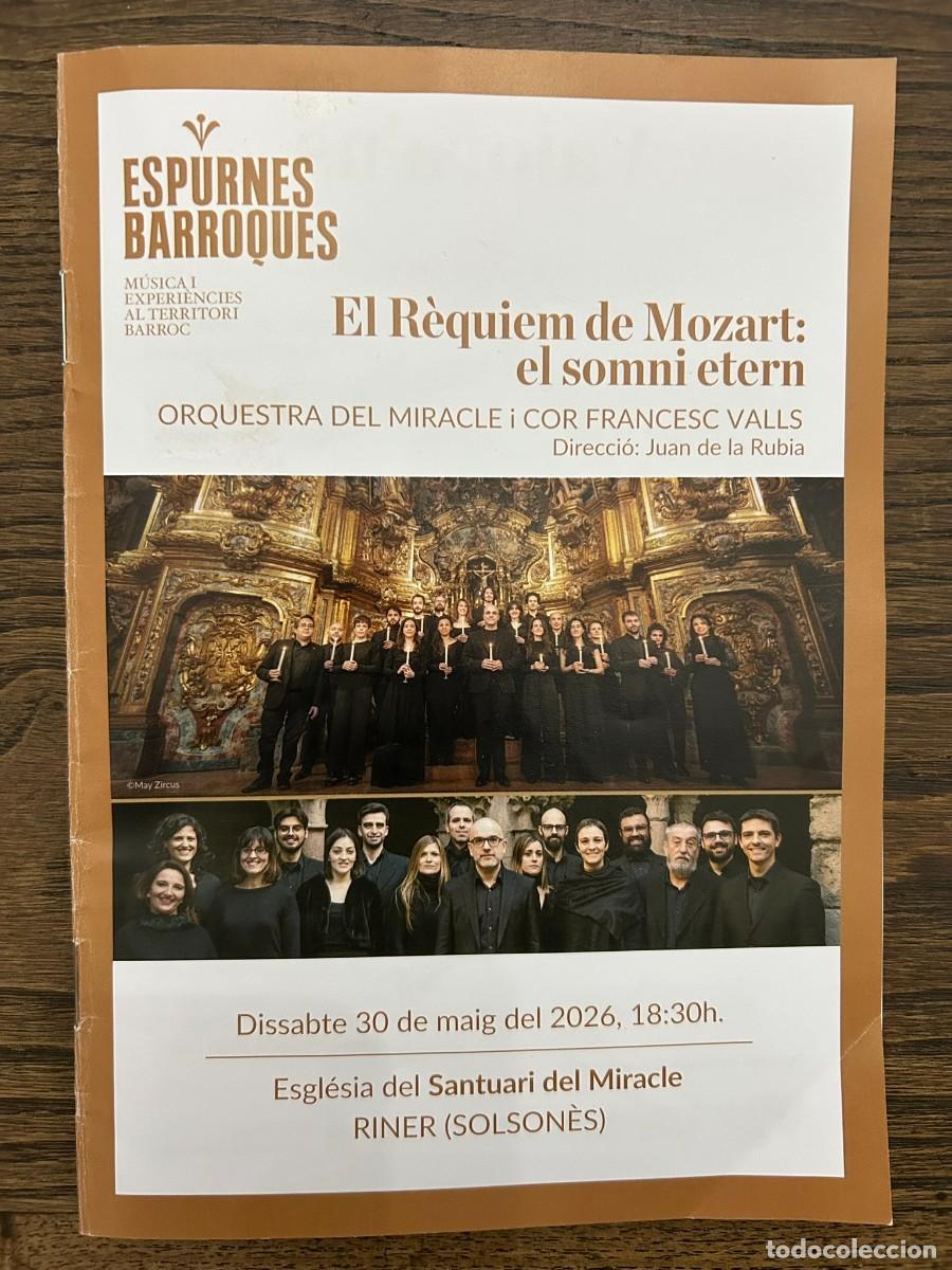 Music Catalogs: ESPURNES BARROQUES - EL R&Egrave;QUIEM DE MOZART EL SOMNI ETERN - 2026 SANTUARI DEL MIRACLE RINER SOLSON&Egrave;S