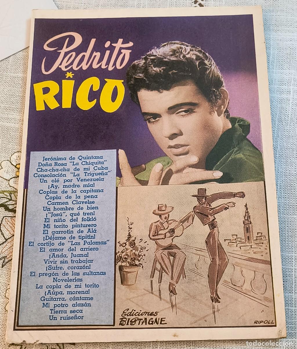 Cat&aacute;logos de m&uacute;sica: CANCIONERO | PEDRITO RICO - BISTAGNE (1960)
