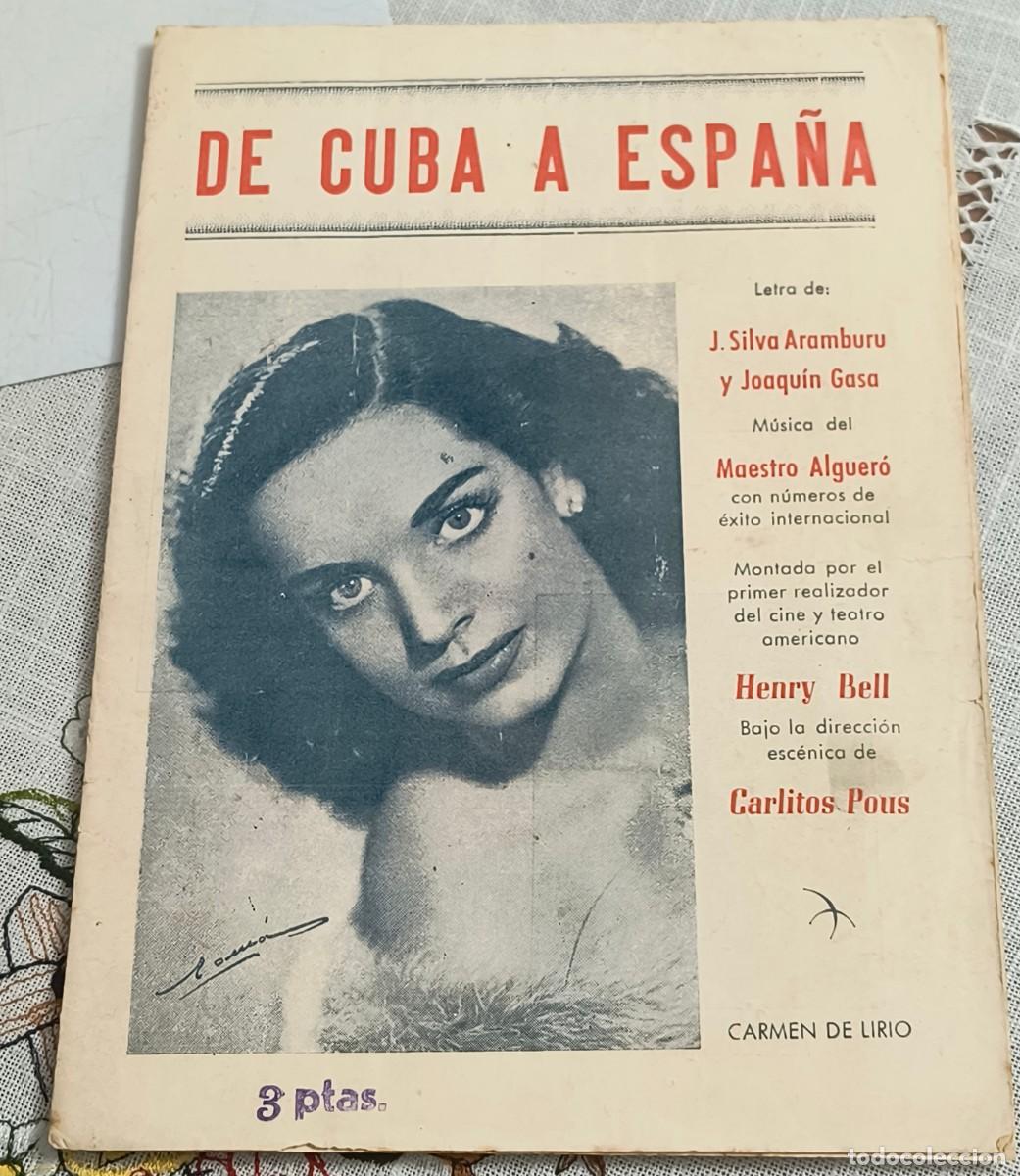 Cat&aacute;logos de m&uacute;sica: CANCIONERO | DE CUBA A ESPA&Ntilde;A -