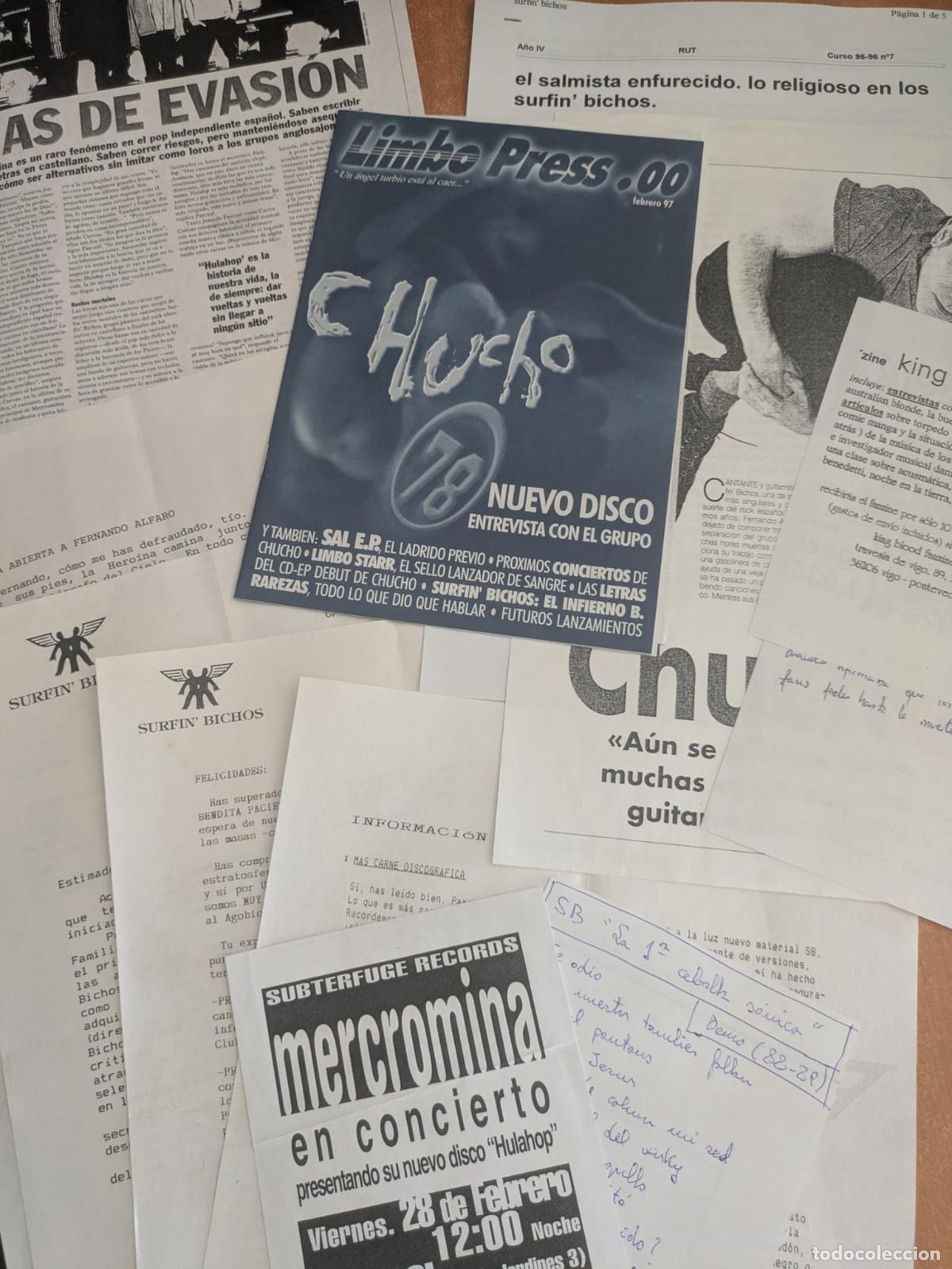 Cat&aacute;logos de m&uacute;sica: Limbo Press. Surfin Bichos. Chucho. Fernando Alfaro. A&ntilde;o 1997. Limbo Starr.