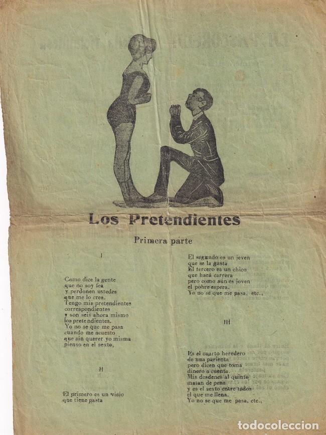 Catalogues de Musique: Antigua hojita muy ESCASA - Los Pretendientes - La Pastoreta - Bella Holandesa - La Vendedora flores
