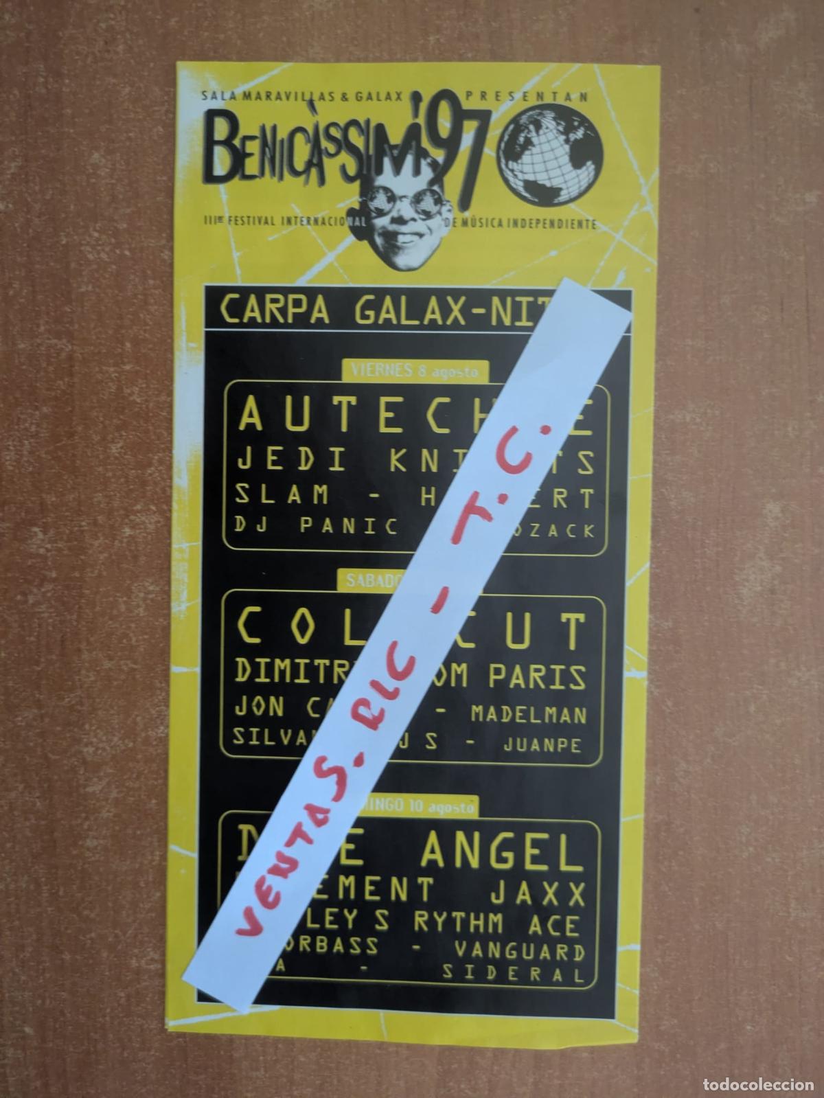 Music Catalogs: Publicidad Festival Benicassim 1997. Tercer a&ntilde;o del festival. Autechre. Coldcut. Dave Angel. Suede..