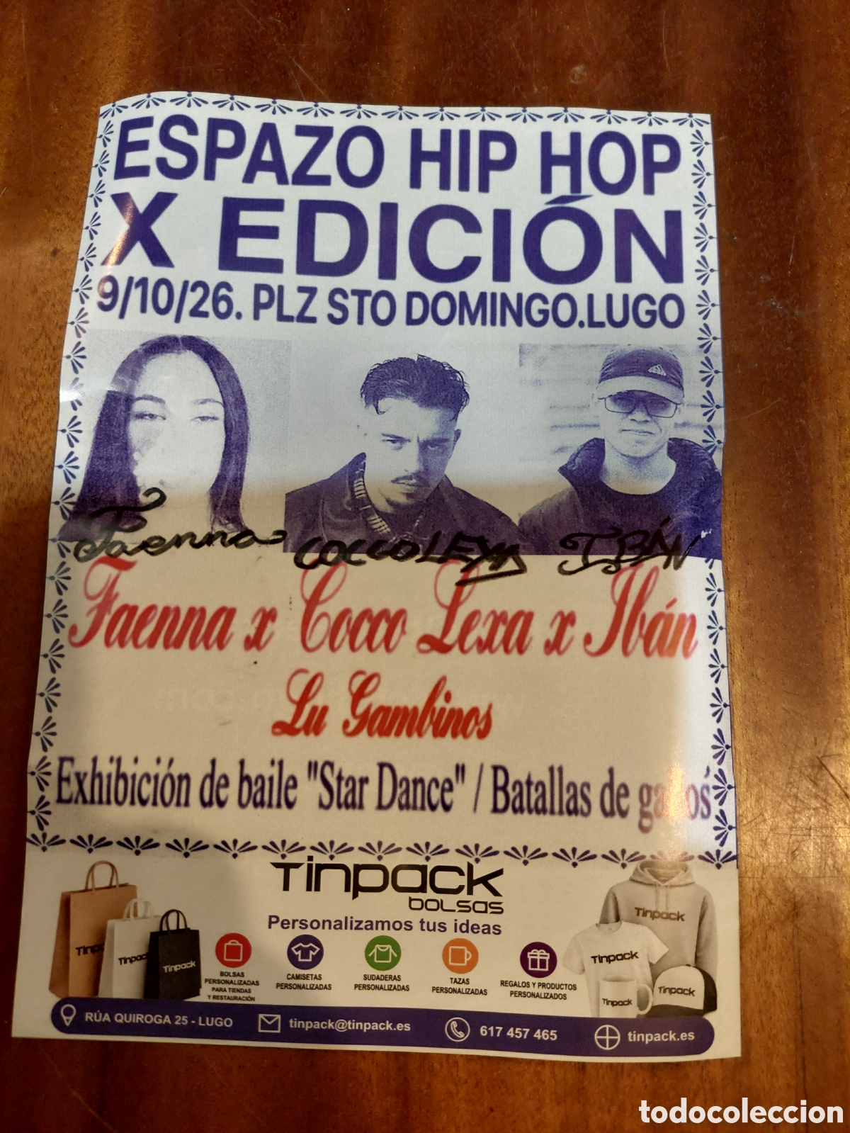 Cat&aacute;logos de m&uacute;sica: LUGO CARTEL MUSICA ESPAZO HIP HOP X EDICI&Oacute;N SRAR DANCE