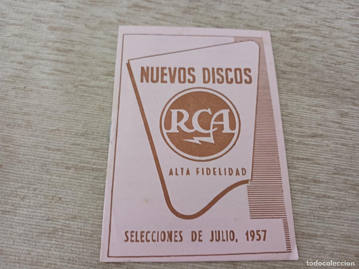 Cat&aacute;logos de m&uacute;sica: discos RCA, selecciones de julio 1957