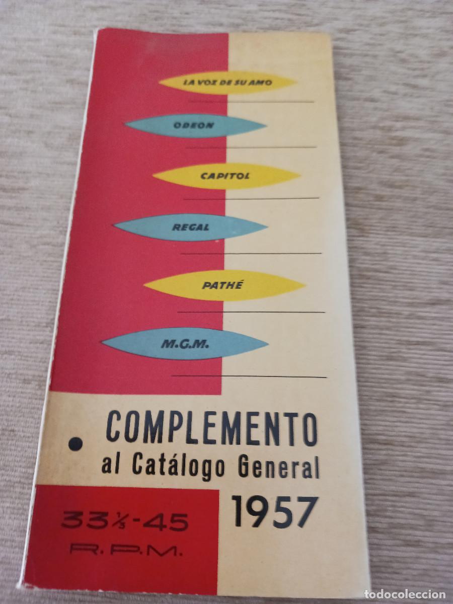 Cat&aacute;logos de m&uacute;sica: complemento al catalogo general de discos 1957, indice por titulo, radio comella de torello