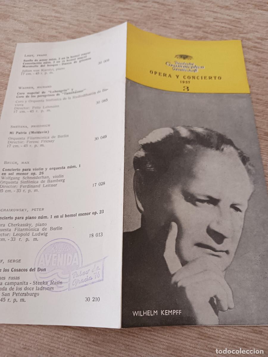 Cat&aacute;logos de m&uacute;sica: diptico discos deustsche grammophon, opera y concierto, 1957, n&ordm; 3, radio avenida