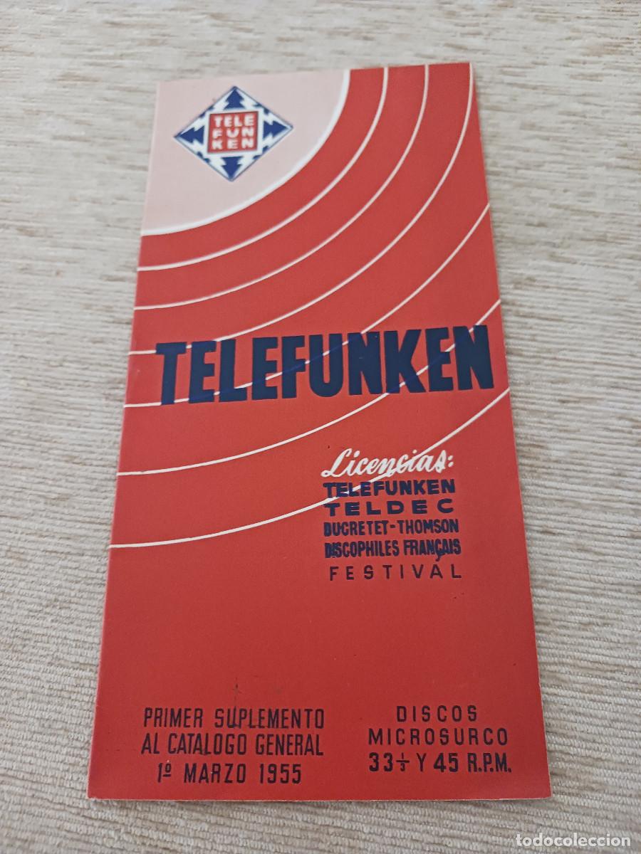 Cat&aacute;logos de m&uacute;sica: suplemento al catalogo general de discos telefunken 1955