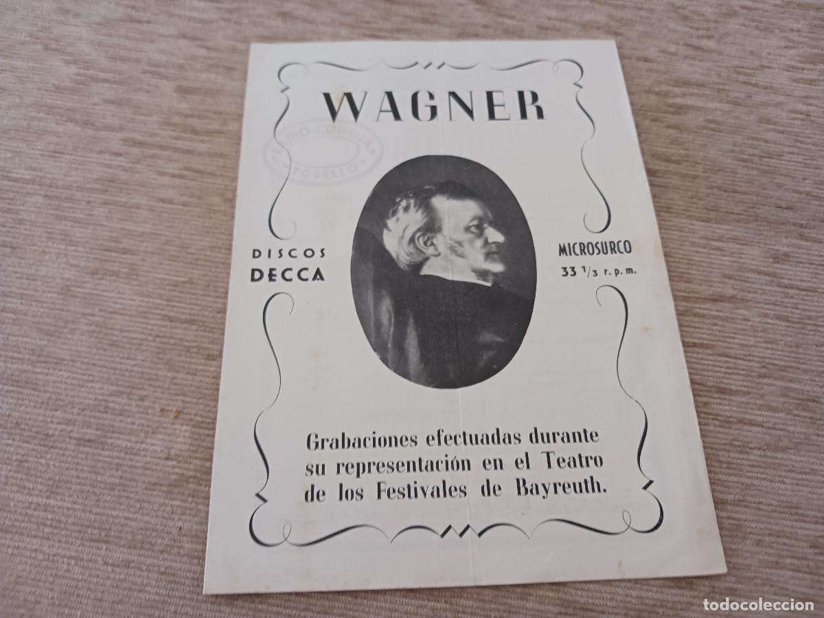 Cat&aacute;logos de m&uacute;sica: nuevos discos decca, operas de wagner, 1955, radio comella torello