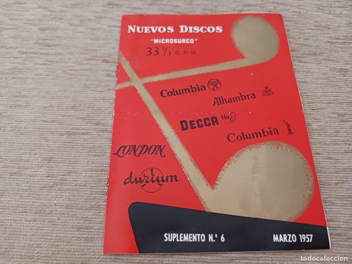 Cat&aacute;logos de m&uacute;sica: nuevos discos decca, marzo 1957, columbia, alhambra, decca...
