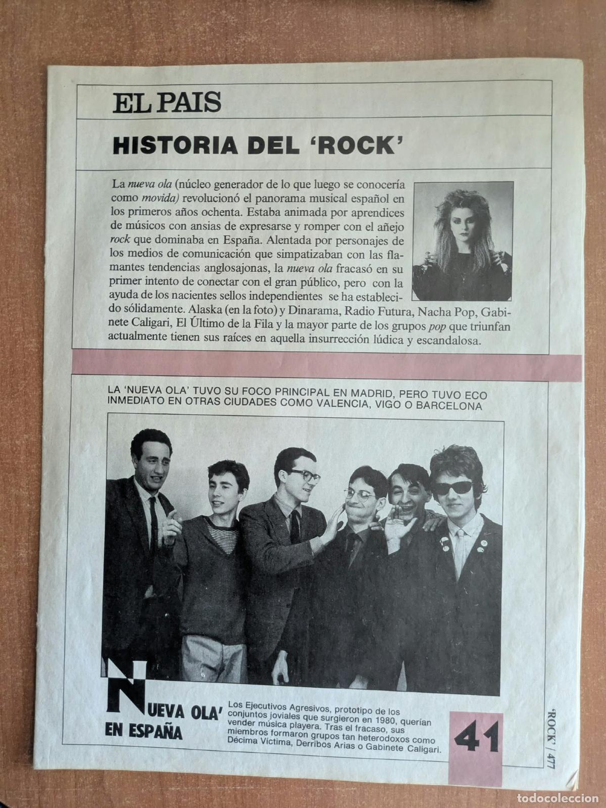 Cat&aacute;logos de m&uacute;sica: El Pais. Historia del Rock. Nueva ola en Espa&ntilde;a. La movida. Alaska. Gabinete. Radio Futura. Mecano.