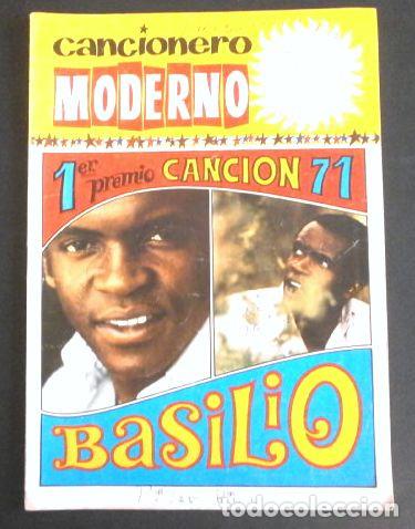 Cat&aacute;logos de m&uacute;sica: CANCIONERO MODERNO - BASILIO Canci&oacute;n 71 - Ediciones ESTE Principio A&ntilde;os 70 - Revista Musical