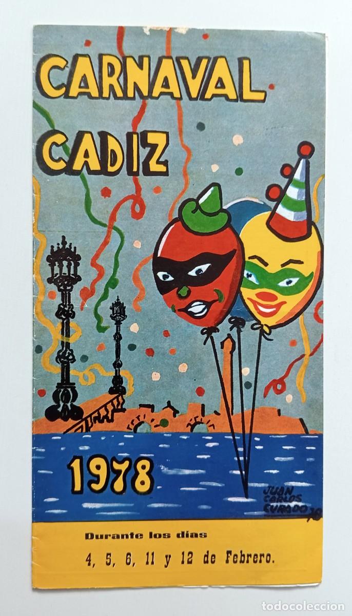 Cat&aacute;logos de m&uacute;sica: CARNAVAL DE C&Aacute;DIZ: PROGRAMA DE MANO A&Ntilde;O 1978