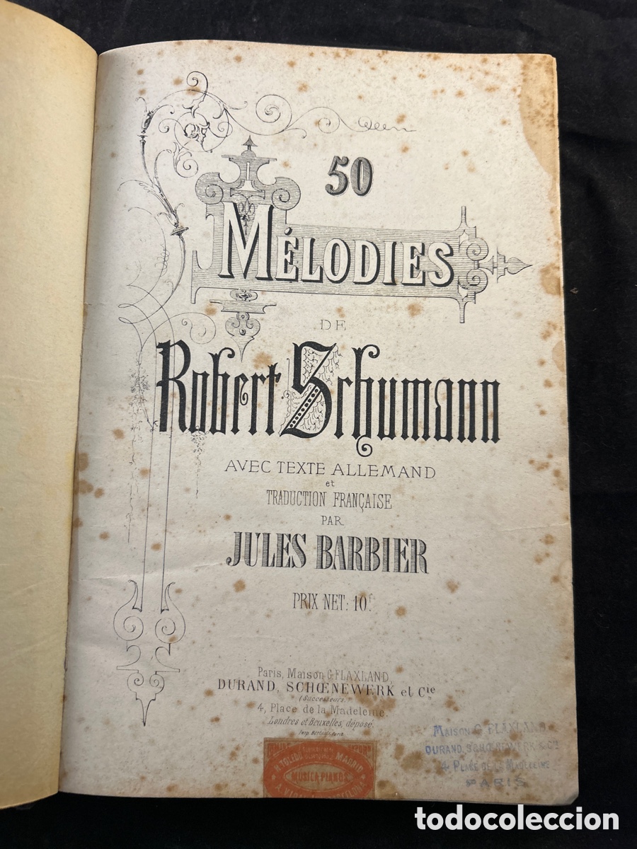 Cat&aacute;logos de m&uacute;sica: 50 M&eacute;lodies de Robert Schumann - Foto 1