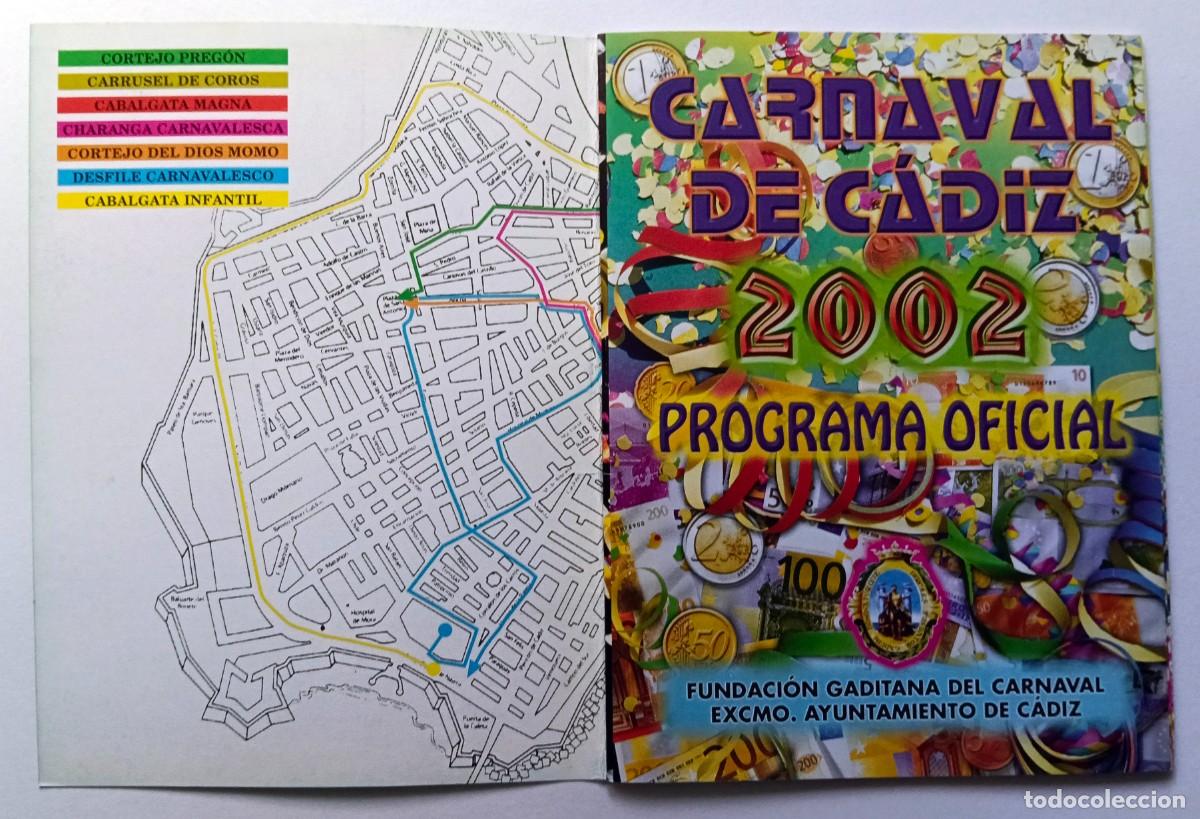 Cat&aacute;logos de m&uacute;sica: CARNAVAL DE C&Aacute;DIZ: PROGRAMA DE MANO A&Ntilde;O 2002 - Foto 2