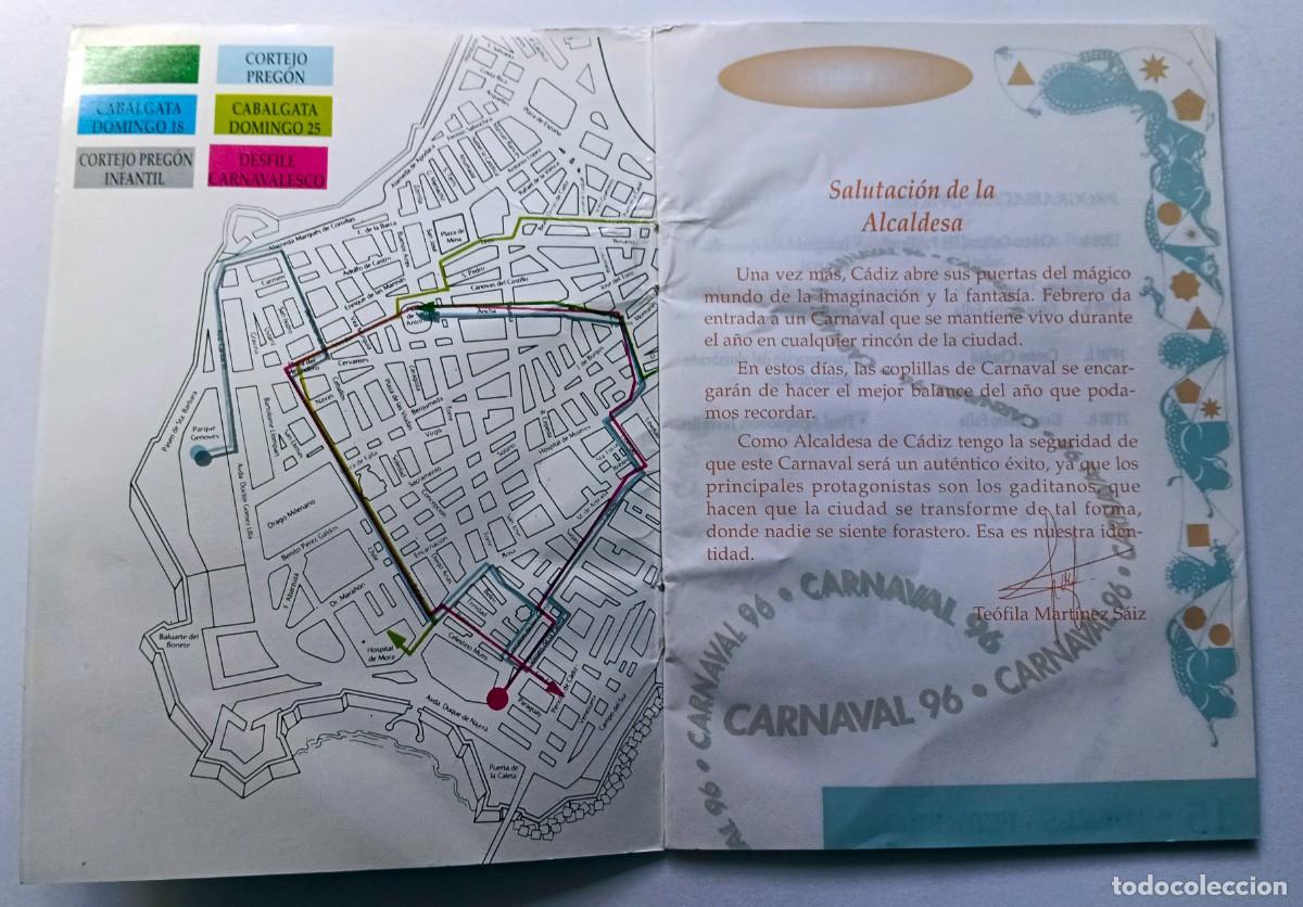 Cat&aacute;logos de m&uacute;sica: CARNAVAL DE C&Aacute;DIZ: PROGRAMA DE MANO A&Ntilde;O 1996 - Foto 2