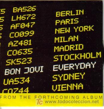 CDs de m&uacute;sica: BON JOVI-EVERYDAY CDSINGLE EDITADO POR ISLAND EN 2002 PROMOCIONAL (U.E.) EX-EX