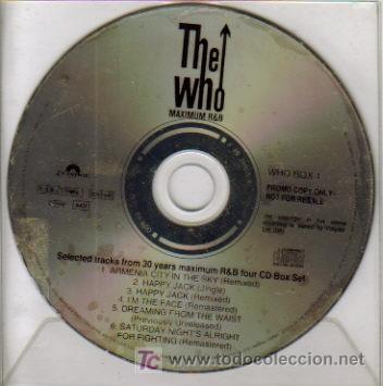CDs de M&uacute;sica: THE WHO-MAXIMUM R&R CD ALBUM EDITADO POR EMI SIN PORTADA PROMOCIONAL (U.K.) B-B