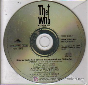 CDs de M&uacute;sica: THE WHO-SELECTED TRACKS-ARMENIA CITY IN THE SKY + 5 CD PROMO SIN PORTADA POLYDOR