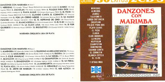 CDs de M&uacute;sica: MARIMBA ORQUESTA LIRA DE PLATA CD DOBLE ORIGINAL  DANZONES CON MARIMBA JCD11036