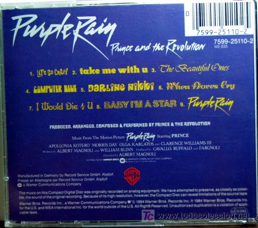 CDs de m&uacute;sica: PURPLE RAIN - Foto 2