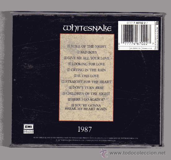 CDs de m&uacute;sica: Whitesnake (1987) - Foto 2