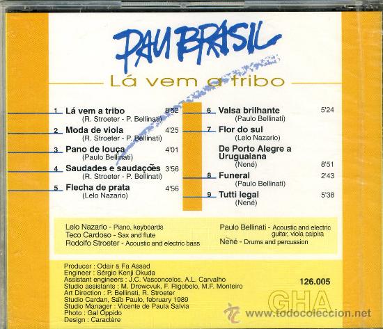 CDs de m&uacute;sica: PAU BRASIL L&aacute; vem a tribo - Foto 2