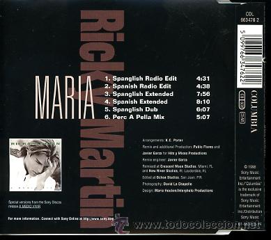CDs de m&uacute;sica: RICKY MARTIN. MAR&Iacute;A. REMIXES - Foto 2