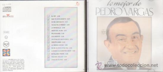 CDs de m&uacute;sica: LO MEJOR DE PEDRO VARGAS (CD-SOLEXT-031) - Foto 1