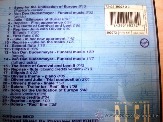 CDs de m&uacute;sica: B.S.O. azul (bleu) - Foto 2
