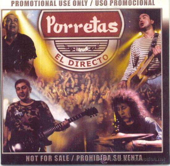 CDs de m&uacute;sica: PORRETAS. El directo (2 temas) (cd single 2003) - Foto 1