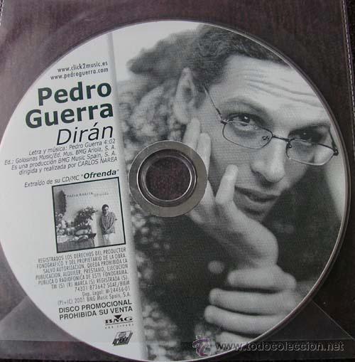 CDs de m&uacute;sica: PEDRO GUERRA - DIRAN - CDSINGLE - Foto 1