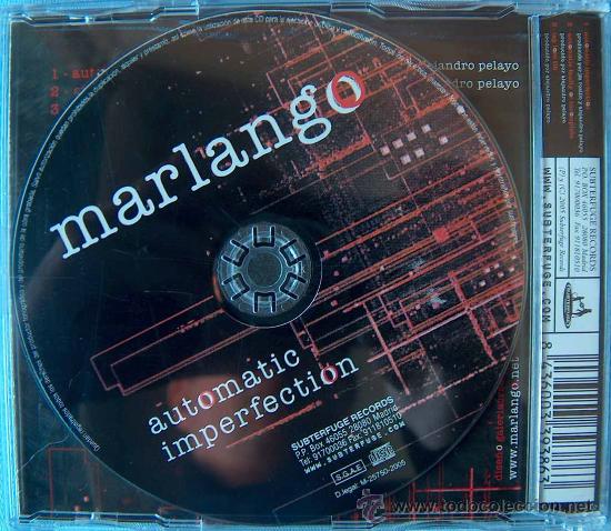 CDs de m&uacute;sica: MARLANGO - AUTOMATIC IMPERFECTION CD SINGLE - SUBTERFUGE 2005 - Foto 2