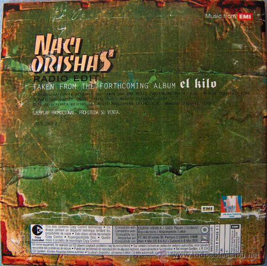 CDs de m&uacute;sica: ORISHAS - NAC&acute; CD SINGLE EMI 2004 - Foto 3