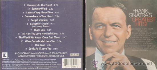CDs de m&uacute;sica: FRANK SINATRAS GREATEST HITS! (CD-SOLEXT-073) - Foto 1