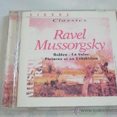 CDs de Música: RAVEL BOLERO / LA VALSE - MUSSORGSKY - PICTURES / EXHIBITION - CD 1996 - SYMP ORCHESTRA BADEN BADEN