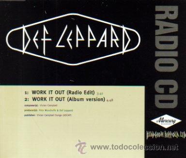 CDs de m&uacute;sica: DEF LEPPARD-WORK IT OUT CDSINGLE 1996 PROMOCIONAL (U.E.) - Foto 1