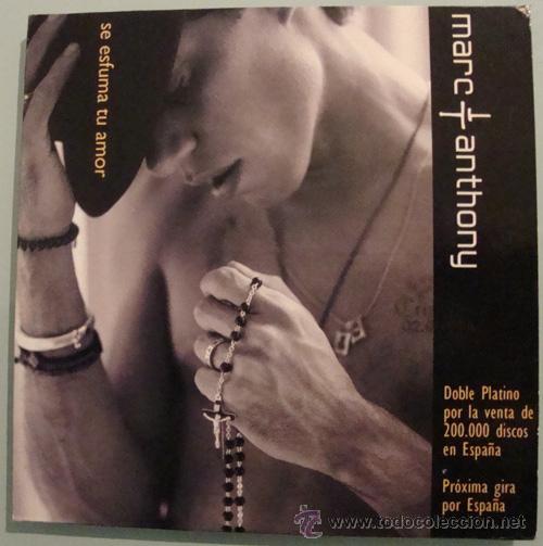 CDs de m&uacute;sica: MARC ANTHONY - SE ESFUMA TU AMOR - CDSINGLE 2 VERSIONES - Foto 1