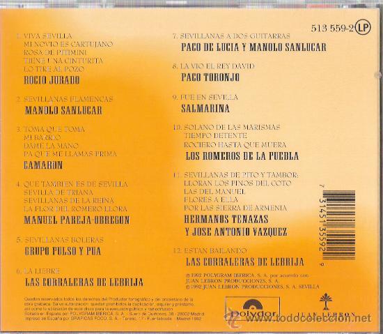 CDs de m&uacute;sica: Sevillanas Polydor 1992 - Foto 2