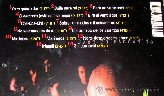 CDs de m&uacute;sica: LA MOSCA - VISPERAS DE CARNAVAL - CD - 14 TRACKS - 1999 EMI - Foto 2