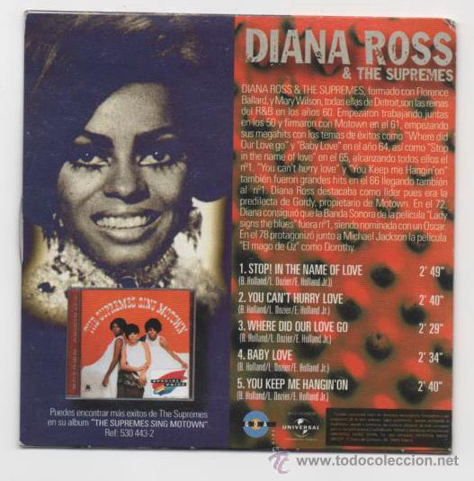 CDs de m&uacute;sica: DIANA ROSS & THE SUPREMES (5 EXITOS) - Foto 2