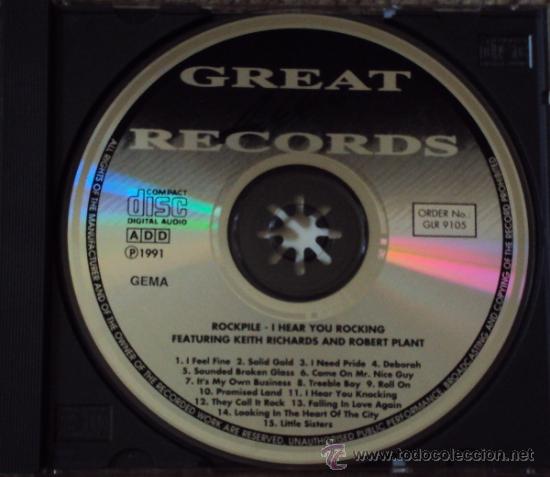 CDs de m&uacute;sica: ROCKPILE  FEATURING ROBERT PLANT KEITH RICHARDS CD - Foto 2