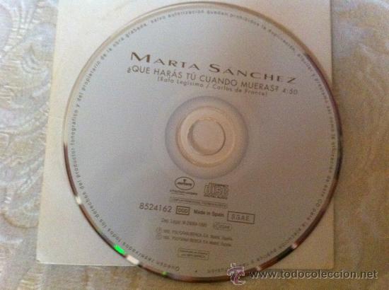 CDs de m&uacute;sica: MARTA SANCHEZ - QUE HARAS TU CUANDO MUERA - Foto 1