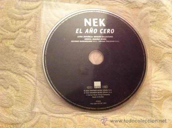 CDs de m&uacute;sica: NEK - EL A&Ntilde;O CERO ( CD SINGLE) - Foto 1